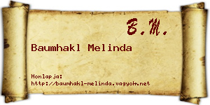 Baumhakl Melinda névjegykártya